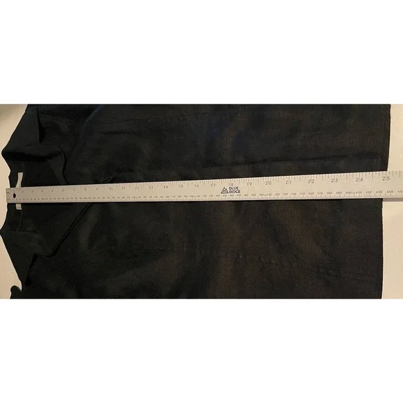 Ellen Tracy Women's Size 6 Black 100% Linen Lightweight Button Up Jacket - Picture 6 of 8